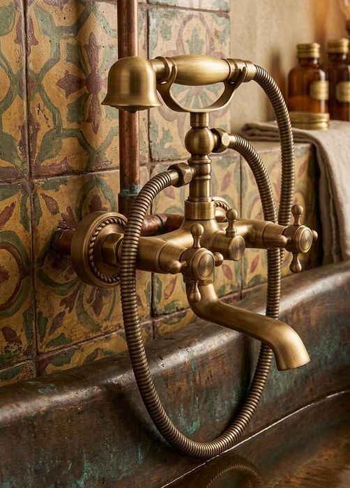 Bateria Wannowa Retro Fala Elegancki Styl i Niezawodność do Łazienki