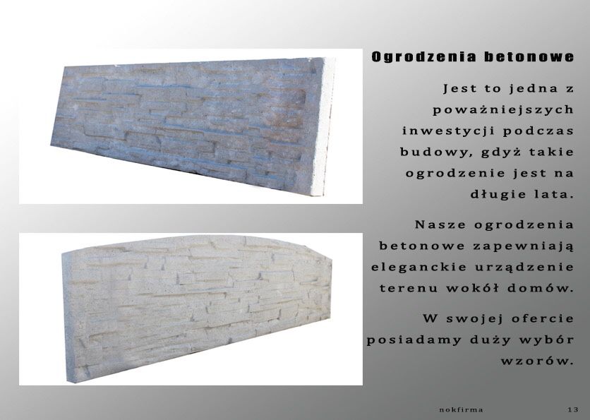 Ogrodzenie Betonowe/Montaż/Najlepsza cena