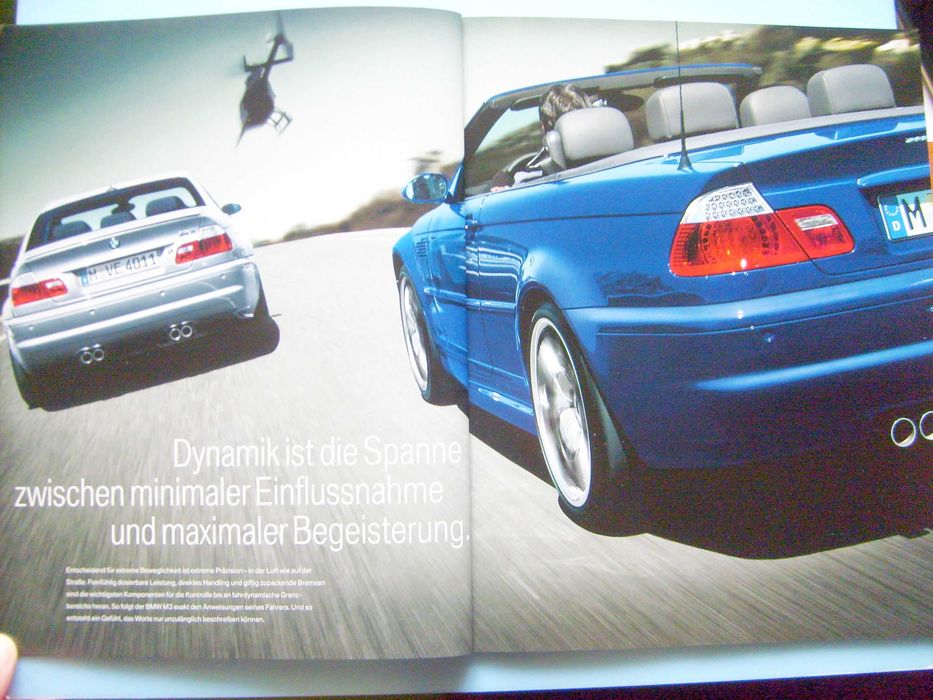 BMW M3 E46 Coupe & Cabrio 2005 - prospekt 80 str., stan BDB  *przesyłka GRATIS !