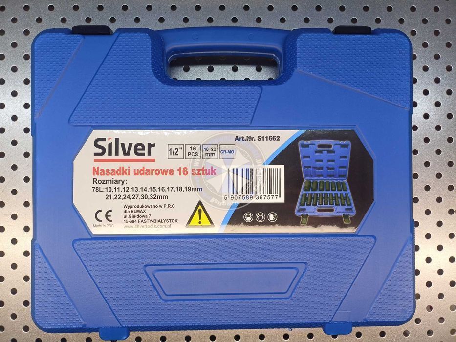 Nasadki udarowe 6-kątne Długie 1/2 10-32mm 16el nasadki udarowe długie