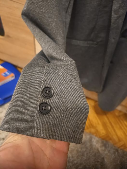 Męska szara marynarka slim fit Sinsay rozmiar S