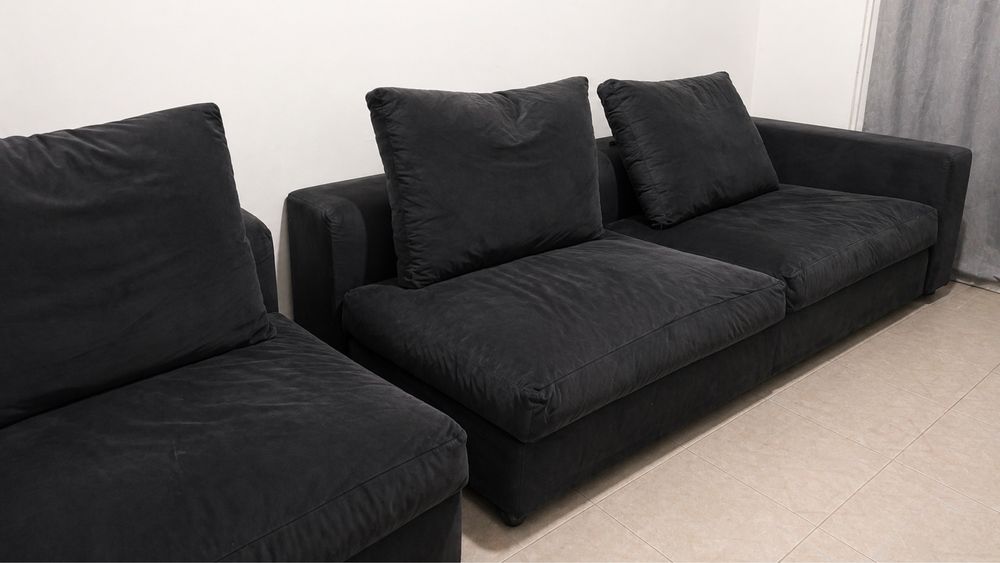 Sofá modular com chaise longue – confortável e prático