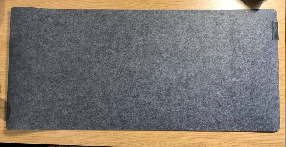 Килимок для миші, темно-сірий, шерстяний, 900×400 мм