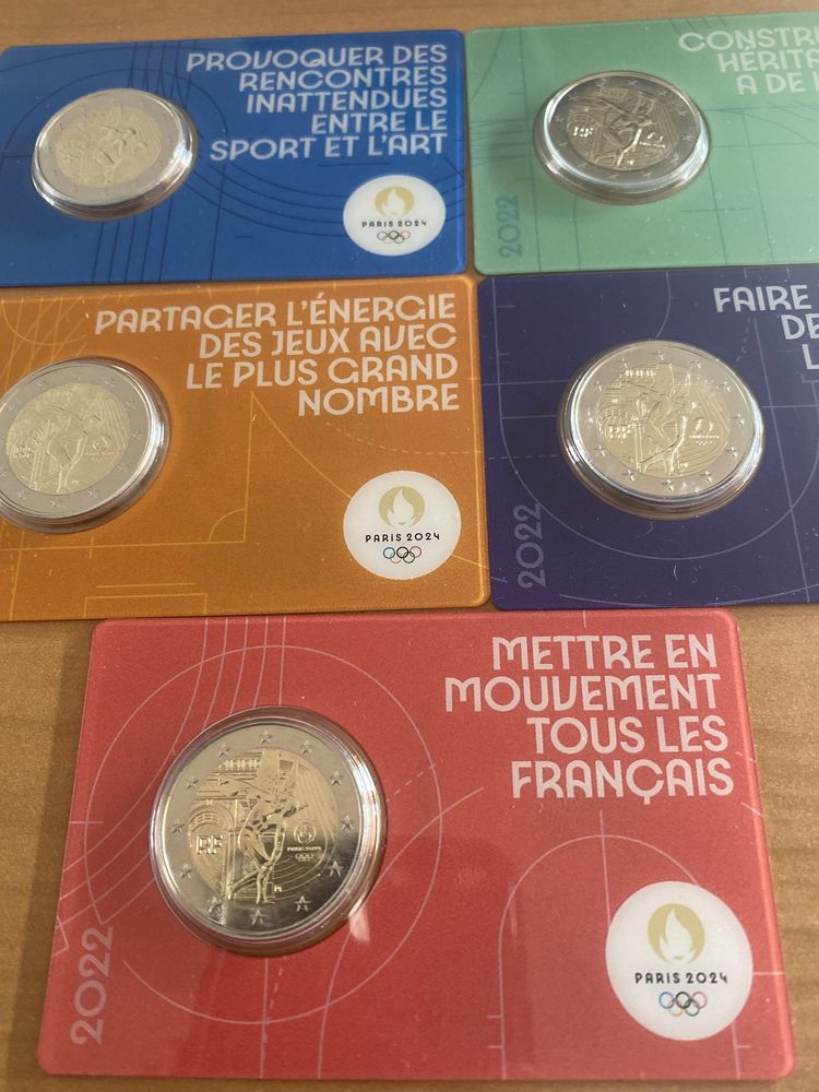 2022 França Jogos Olímpicos de Paris 2024 (conjunto 5 cores