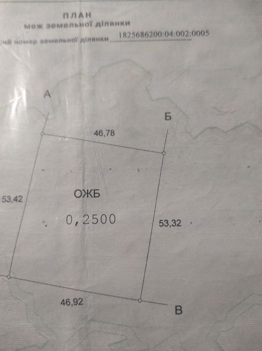 Земельна ділянка під будівництво