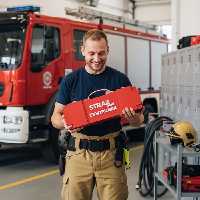 Prezent dla strażaka Skrzynka alkohol STRAŻACKI EKWIPUNEK
