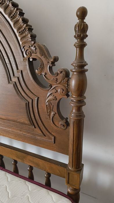 Mobília de quarto completo de casal em madeira maciça rústico