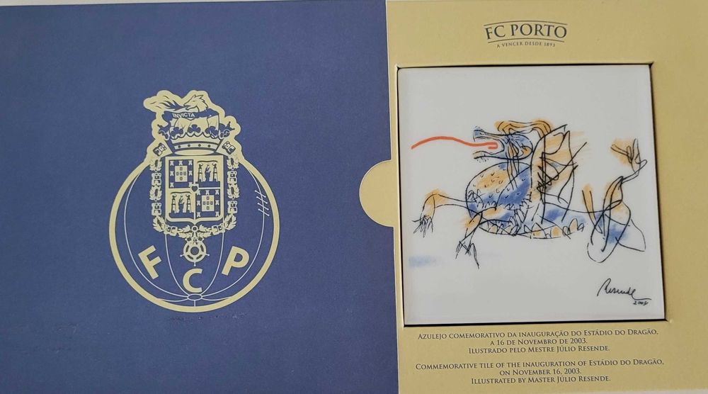 Azulejo da inauguração do Estádio do Dragão.