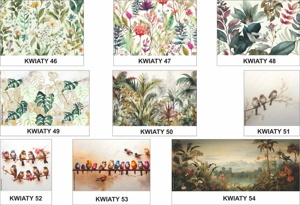 Żywe intensywne kolory grafiki kwiaty fototapeta na wymiar