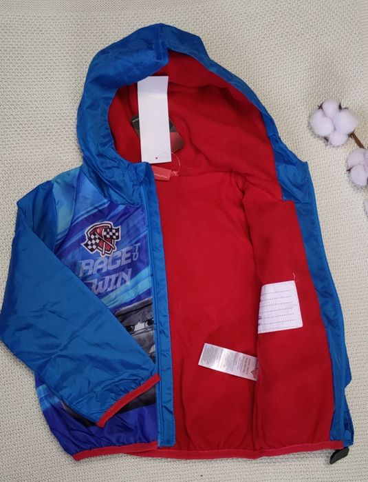 Суперова куртка - вітровка Disney на флісі для хлопчика 98 см