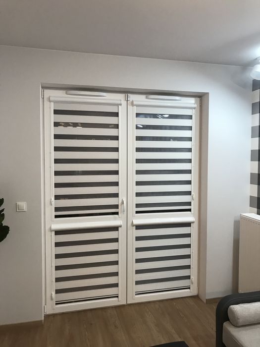 Rolety dzien noc w kasecie z prowadnicami