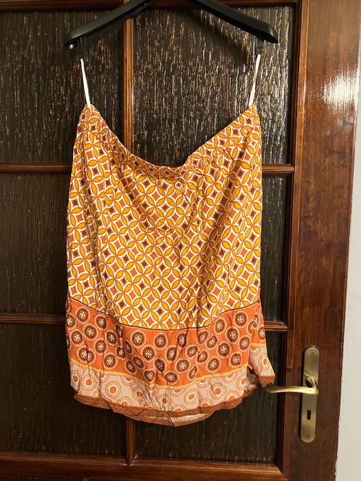 Spódnica NOWA Bonprix 50 John Baner wzór mozaika wiskoza w gumkę