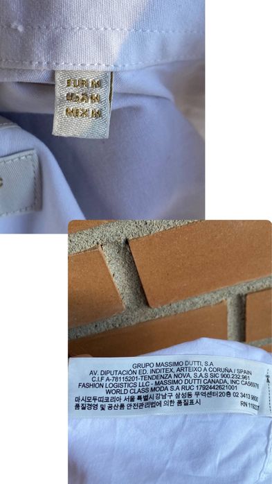 Рубашка Massimo Dutti оригінал M біла