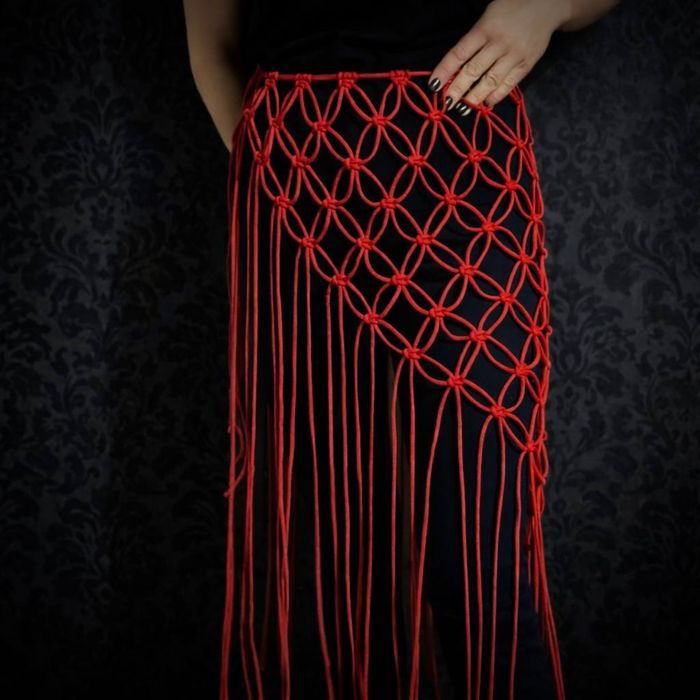 Сітка-хустка пояс макраме, припинда