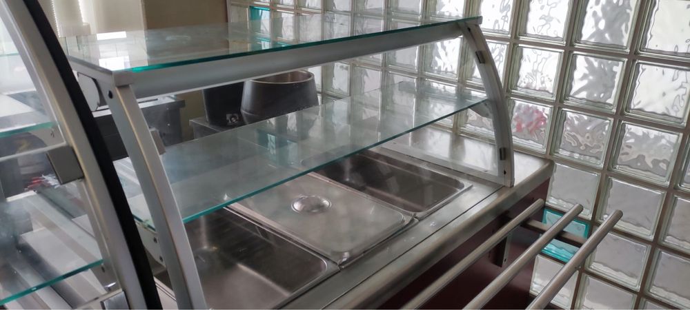 Bancada Self-service Banho-Maria e Vitrine refrigerad