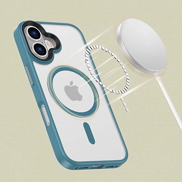 Etui Tech-Protect MagMat MagSafe na iPhone 16 - niebieskie