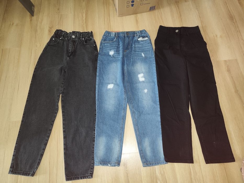 Spodnie dziewczęce jeansowe nowe 164 34 XS zestaw