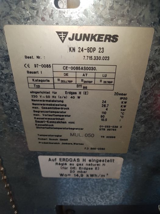 Plyta główna sterująca junkers kn suprastar