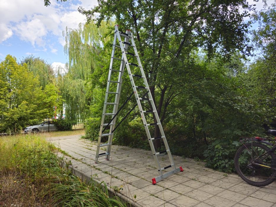 Лестница 7,9м  3х12 Трехсекционная Алюминиевая Новая Драбина