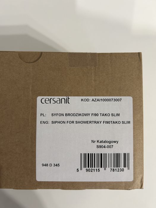 Cersanit syfon brodzikowy FI 90 tako slim