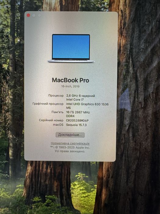 Macbook pro 16 2019 i7 16/512gb Radeon pro 5300m