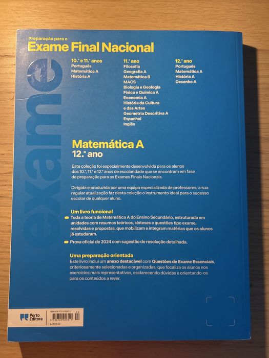 Livro de preparação para o exame de Matemática A