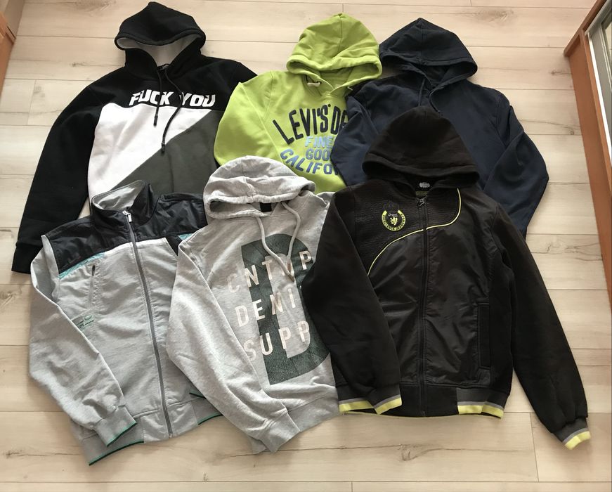 Великий лот теплих кофт для хлопців за 500 грн. Тепла худі Levis, толстовка, спортивна турецька кофта зріст 170-176-180