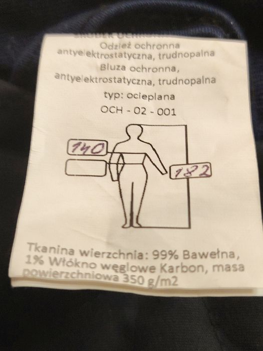 Trudno palna kurtka spawalnicza