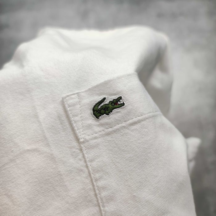 MĘSKA Elegancka PREMIUM Koszula Lacoste Bawełna Classic Kieszonka Logo