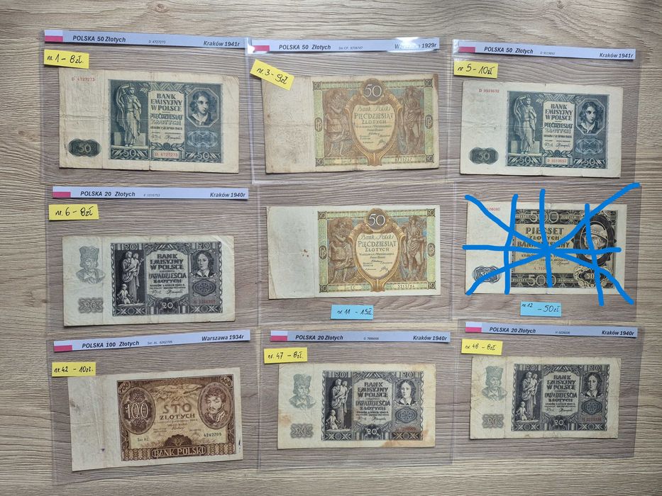 Polska starocie duża ilość banknotów