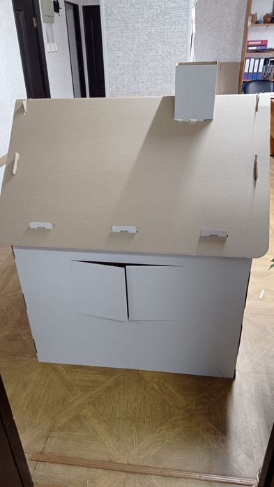 Домик картонный детский,  будинок дитячій для ігр та малювання.