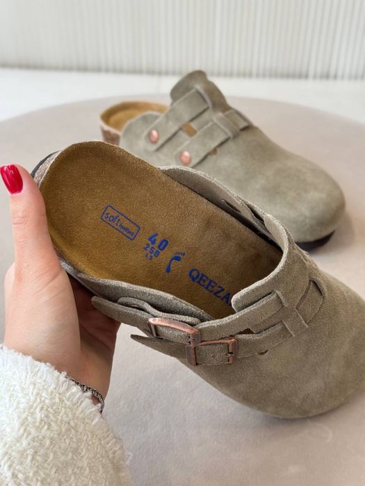 Шльопанці в стилі Birkenstock  40 р Натуральний замш  1745 грн