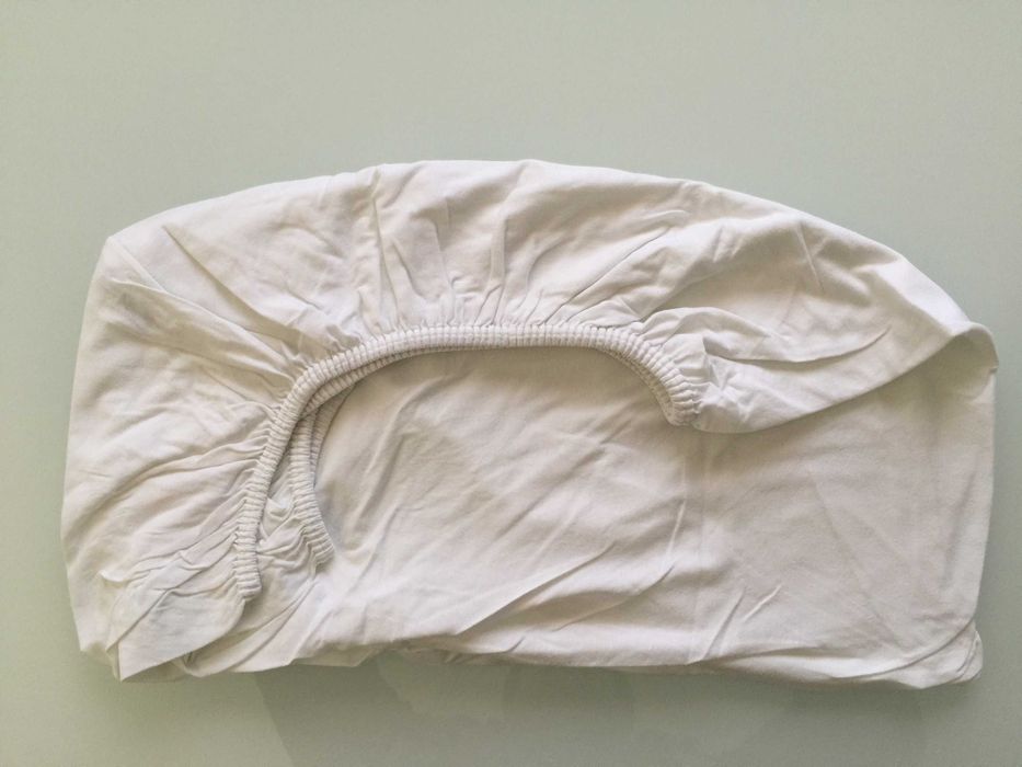 2 Lençois de Baixo c/ Elásticos Branco AUCHAN 120x60