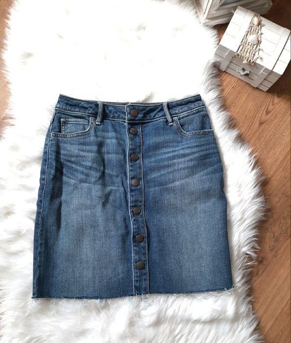 Jeansowa spódnica z guzikami abercrombie&fitch