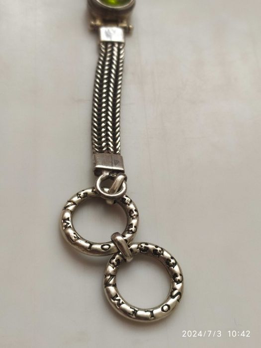 Серебряный браслет с натуральными камнями 925