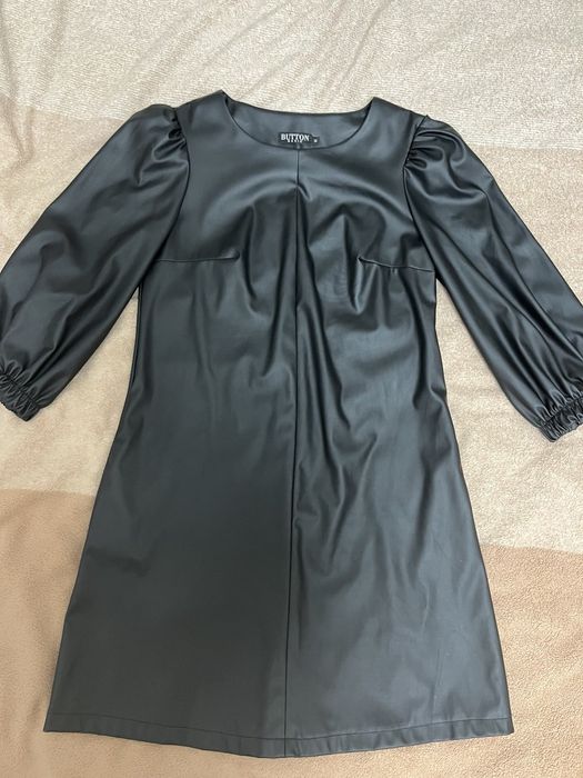 Шкіряна сукня,M, з поясом