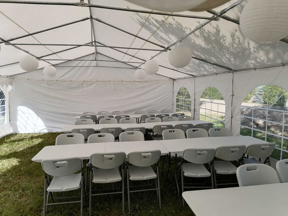 Wynajem namioty cateringowe 4x6, 6x8, 6x12, stoły i krzesła