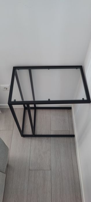 Mesa IKEA VITTSJÖ – Suporte para portátil preto com tampo de vidro