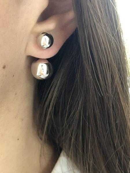 Серебряные серьги Шарики