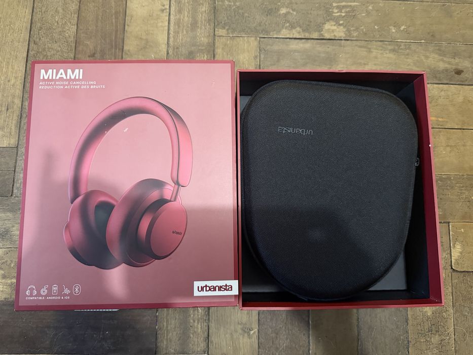 Навушники Urbanista Miami Hybrid ANC Ruby Red