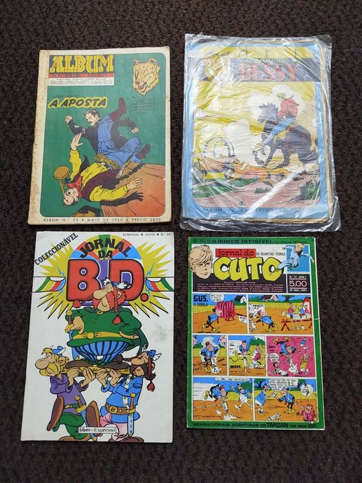 Lote de 4 Revistas de Banda Desenhada antigas