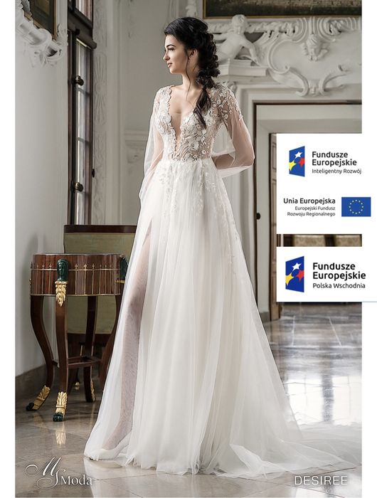 Suknia ślubna śmietankowa