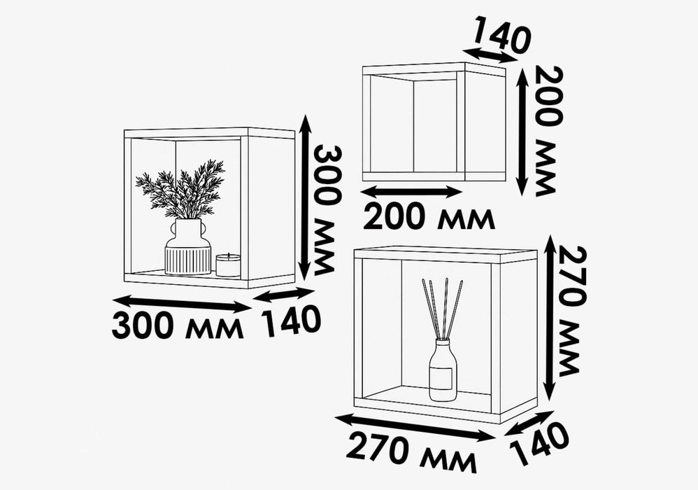‼️Новое по цене БУ ‼️ Набор полок на стену Полки соты деревянные