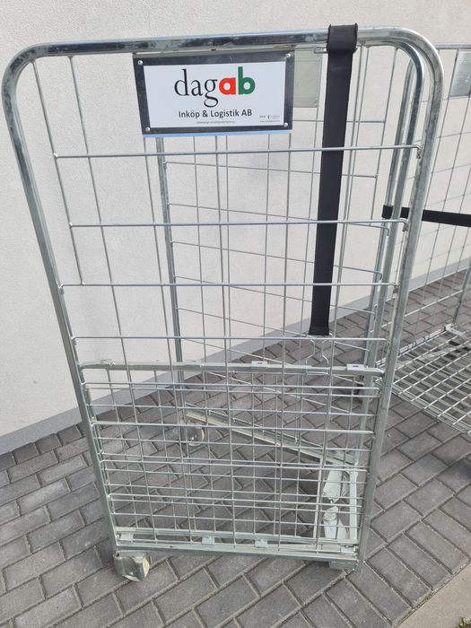 Wózki siatkowe 2 scienne gniazdowe rollkontenery na kółkach