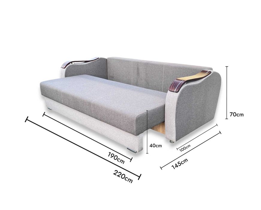 Kanapa EUROPA Wersalka Sofa Łóżko z funkcją spania i pojemnikiem BONEL