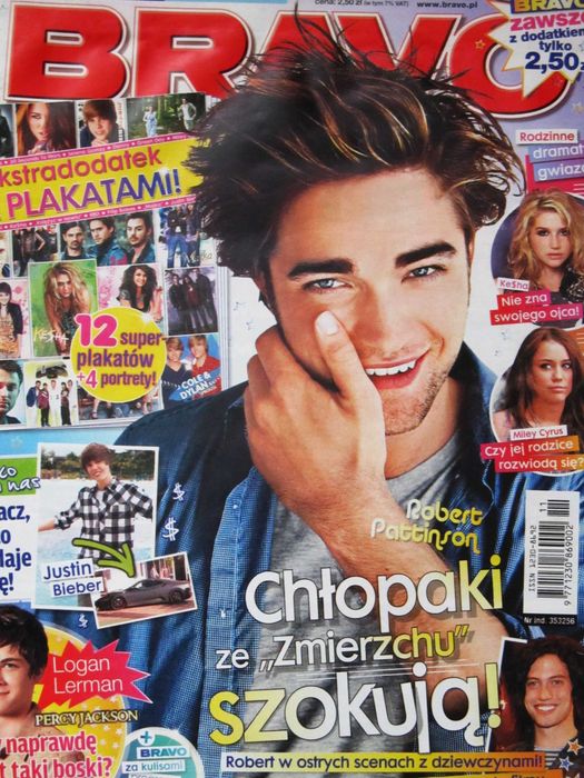 Bravo Nr 6/2010 front Robert Pattison,komplet 12 plakatów