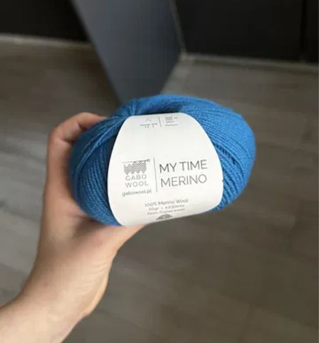 Gabo wool my time merino kolor kobalt 9600 -nowy, nierozpakowany motek