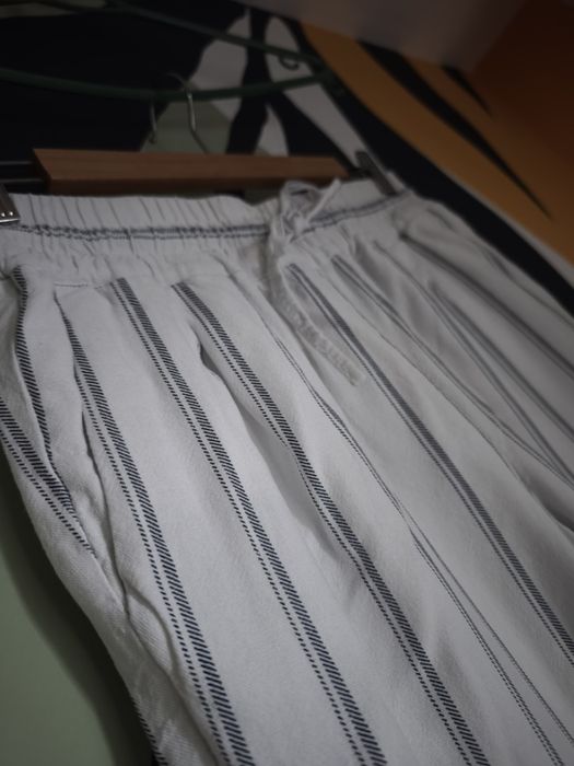 Vero moda M lniane spodnie w paski