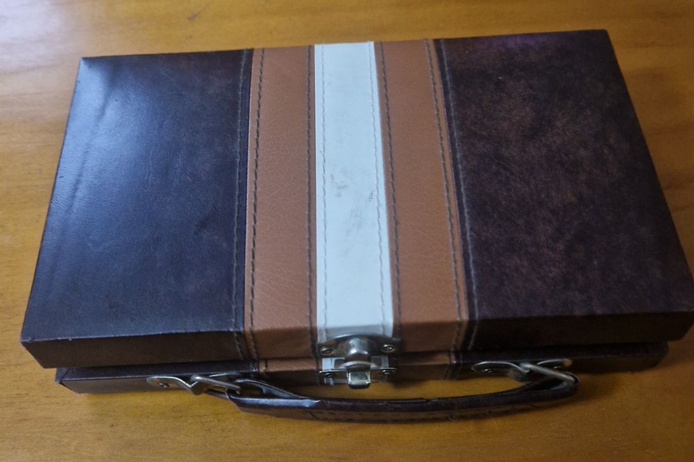 Belo estojo de dominó vintage