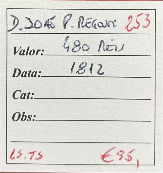 Moeda  253 - 480 Reis D JOAO P REGENTE 1812